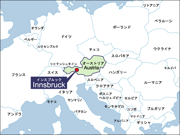 冬季第9回第12回インスブルック大会開催地地図（拡大）