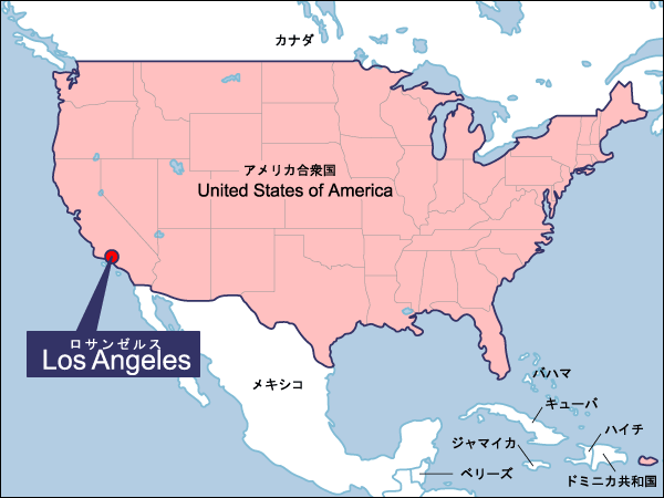 夏季第10回第23回ロサンゼルス大会開催地地図（拡大）