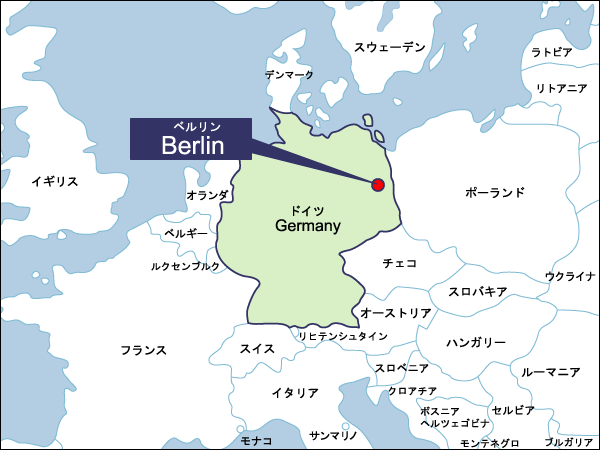 夏季第11回ベルリン大会開催地地図（拡大）