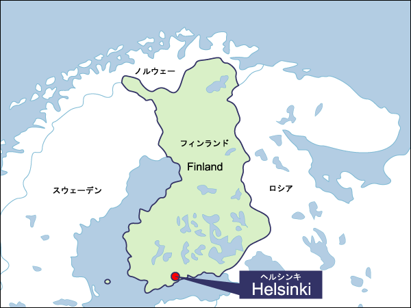 夏季第15回ヘルシンキ大会開催地地図（拡大）