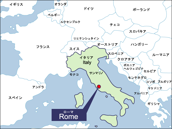 夏季第17回ローマ大会開催地地図（拡大）