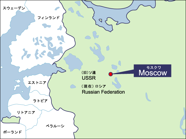 夏季第22回モスクワ大会開催地地図（拡大）