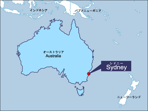 夏季第27回シドニー大会開催地地図（拡大）