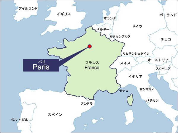 夏季第2回第8回パリ大会開催地地図（拡大）
