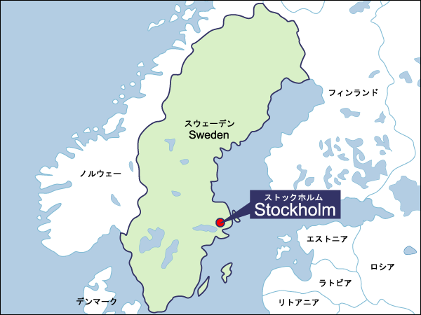 夏季第5回ストックホルム大会開催地地図（拡大）