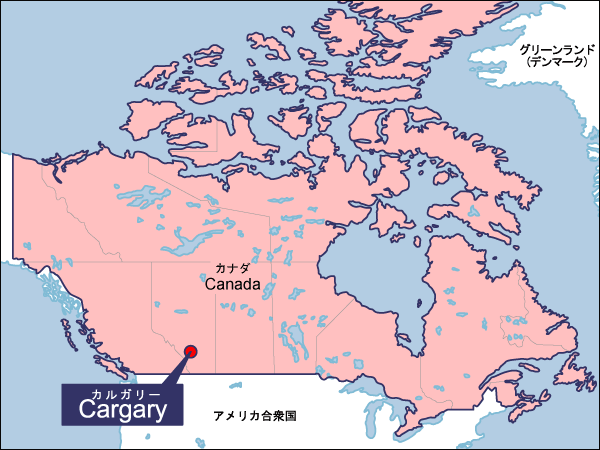 冬季第15回カルガリー大会開催地地図（拡大）