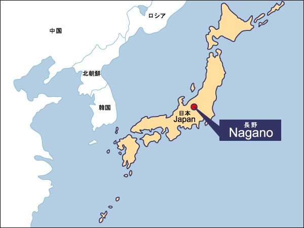 冬季第18回長野大会開催地地図（拡大）