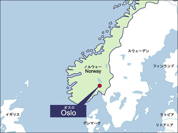 冬季第6回オスロ大会開催地地図（拡大）
