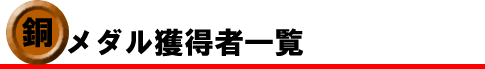 銅メダル獲得者一覧