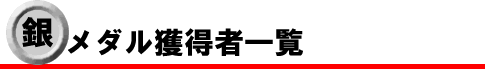 銀メダル獲得者一覧